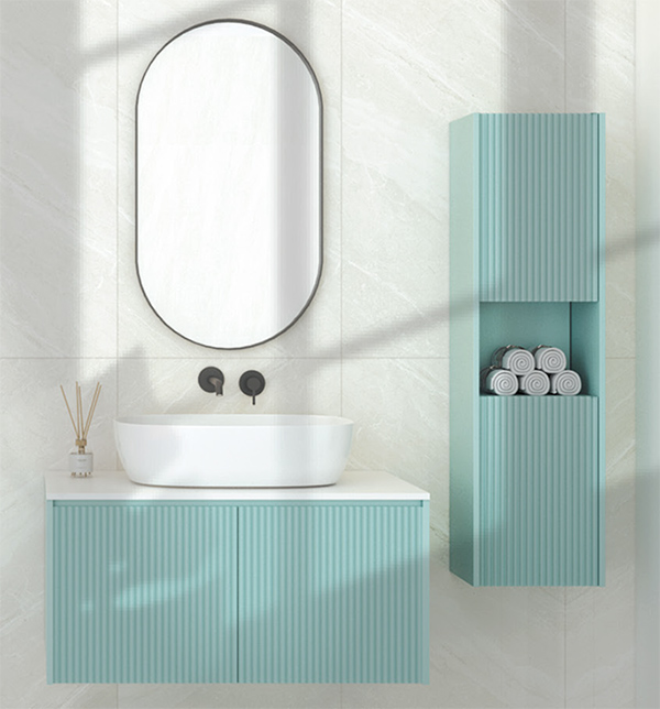 CUBI BASIN CABINET 80CM CAMEO GREEN